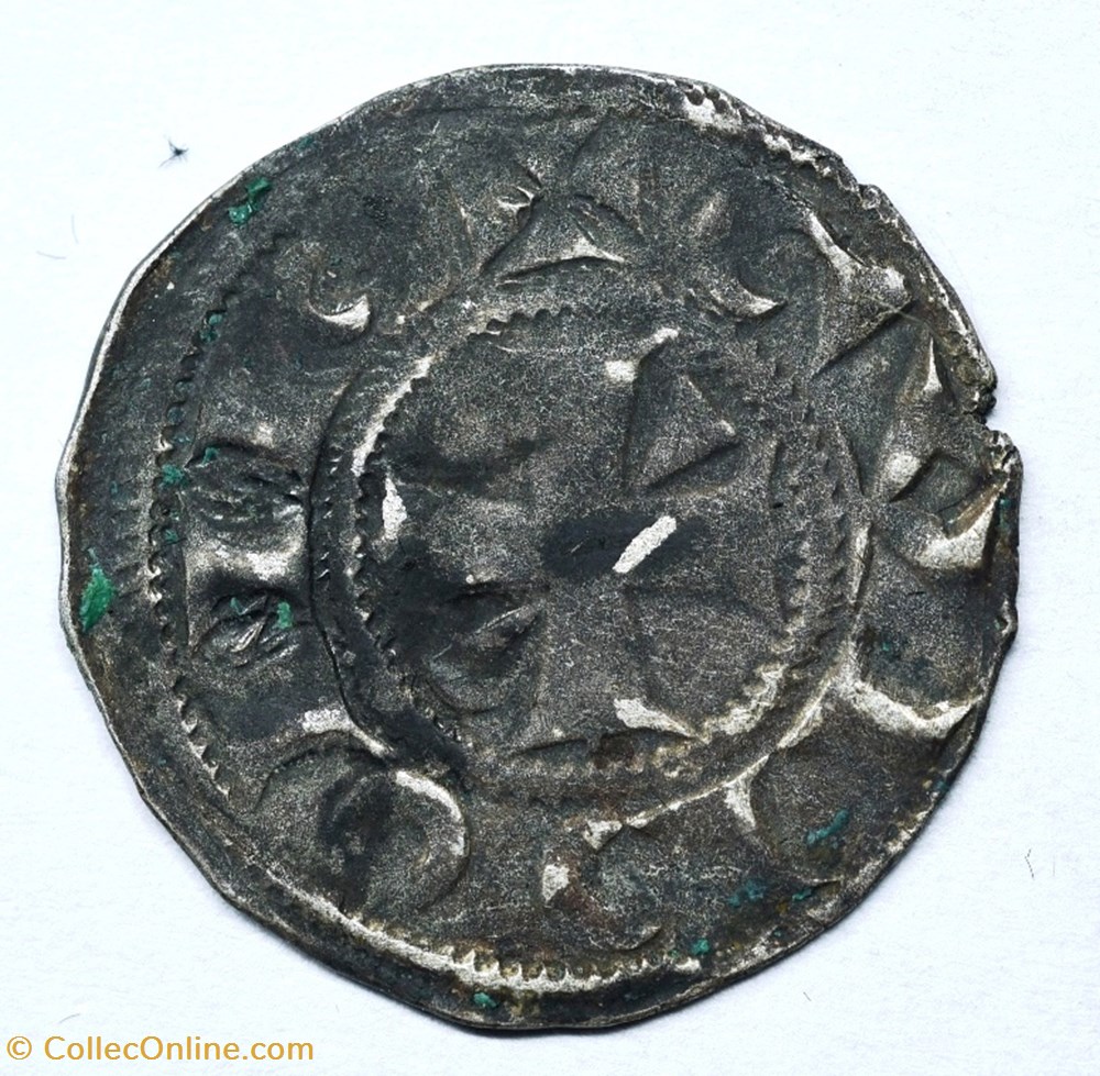 Bourbonnais Montluçon Denier Gui de Dampierre monnaie france feodale bourbonnais montlucon denier gui de dampierre