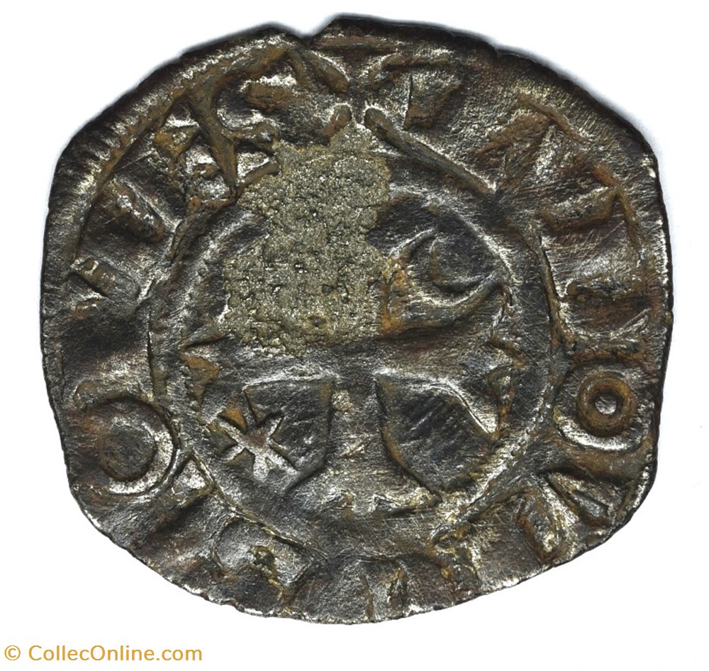 Nivernais Nevers Denier Louis I° de Dampierre monnaies europe medievale france feodales nivernais nevers denier louis i de dampierre