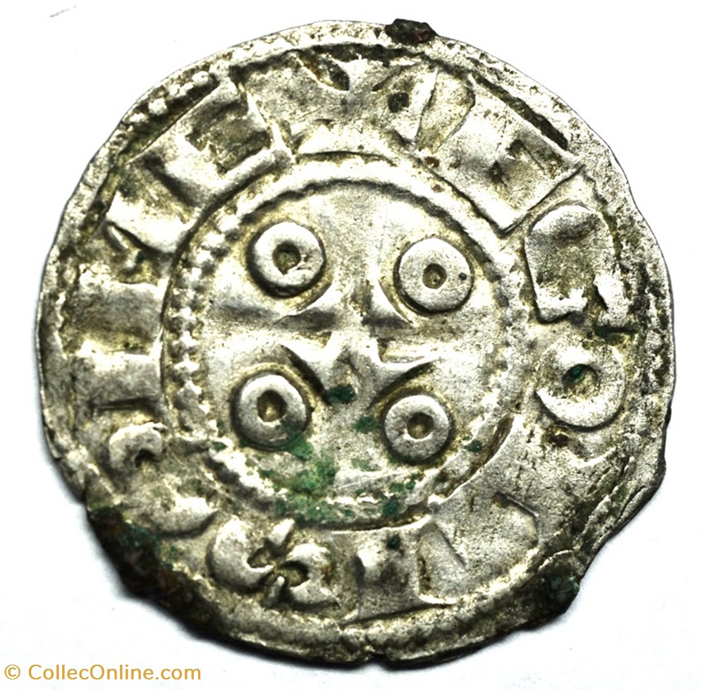 Angoumois Comté d'Angoulème Denier anonyme monnaies europe medievale france feodales angoumois comte angouleme denier anonyme