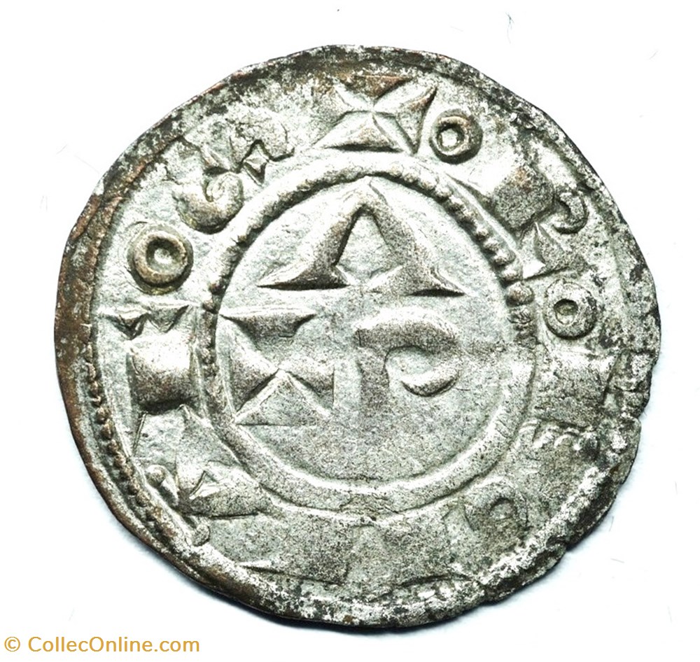 Languedoc Albi Bonafos Denier Bernard de Castenet monnaies europe medievale france feodales languedoc albi bonafos denier bernard de castenet