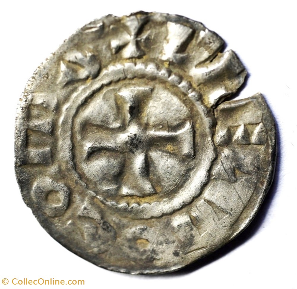 Auvergne Brioude Denier Guillaume II monnaies europe medievale france feodales auvergne brioude denier guillaume ii