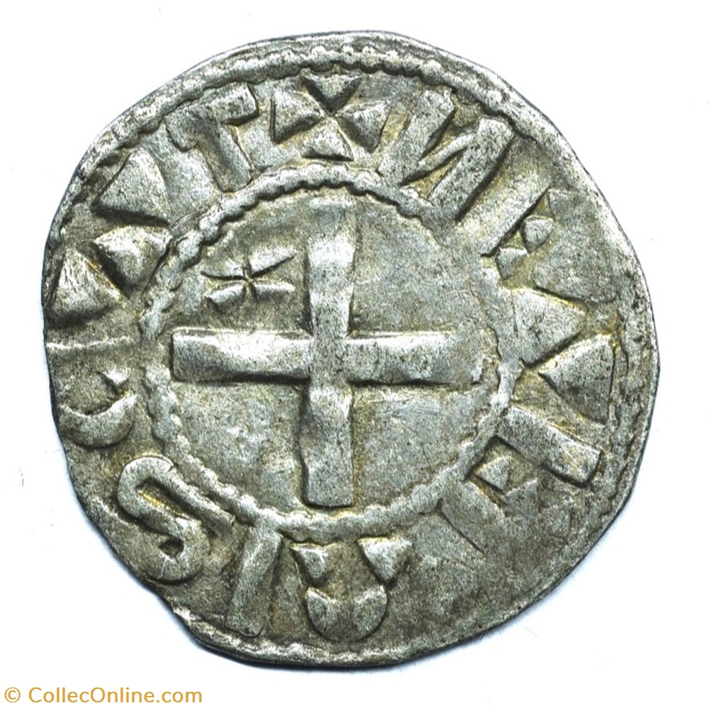 Nivernais Nevers Denier immobilisé au nom de Louis IV d'Outremer monnaies europe medievale france feodales nivernais nevers denier immobilise au nom de louis iv outremer