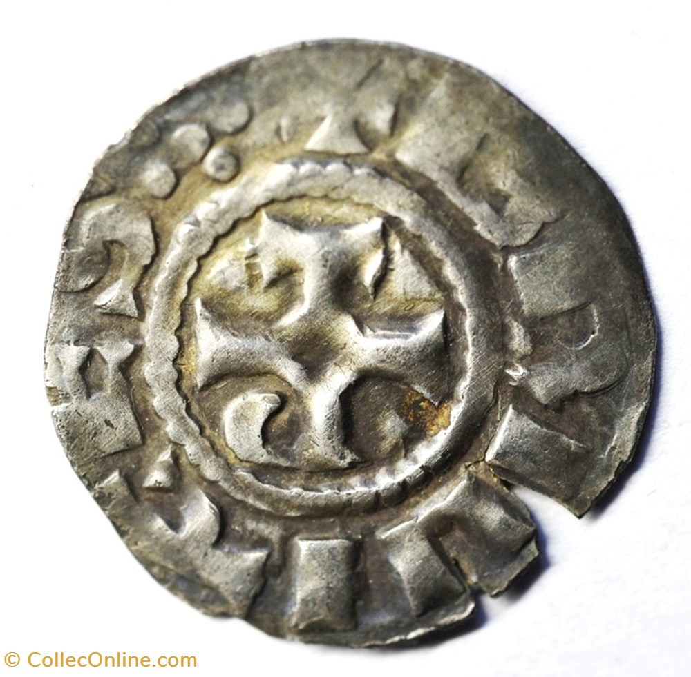 Auvergne Brioude Denier Guillaume II monnaies europe medievale france feodales auvergne brioude denier guillaume ii