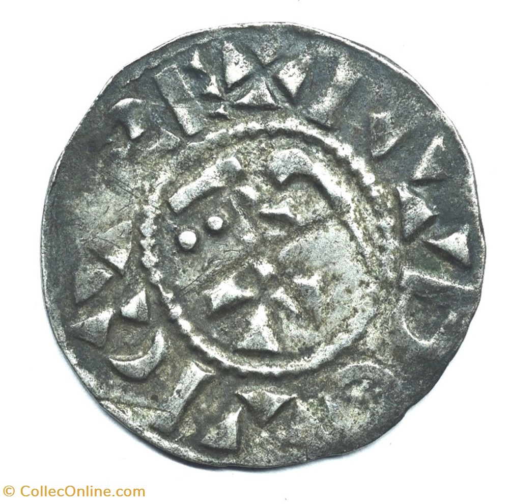 Nivernais Nevers Denier immobilisé au nom de Louis IV d'Outremer monnaies europe medievale france feodales nivernais nevers denier immobilise au nom de louis iv outremer