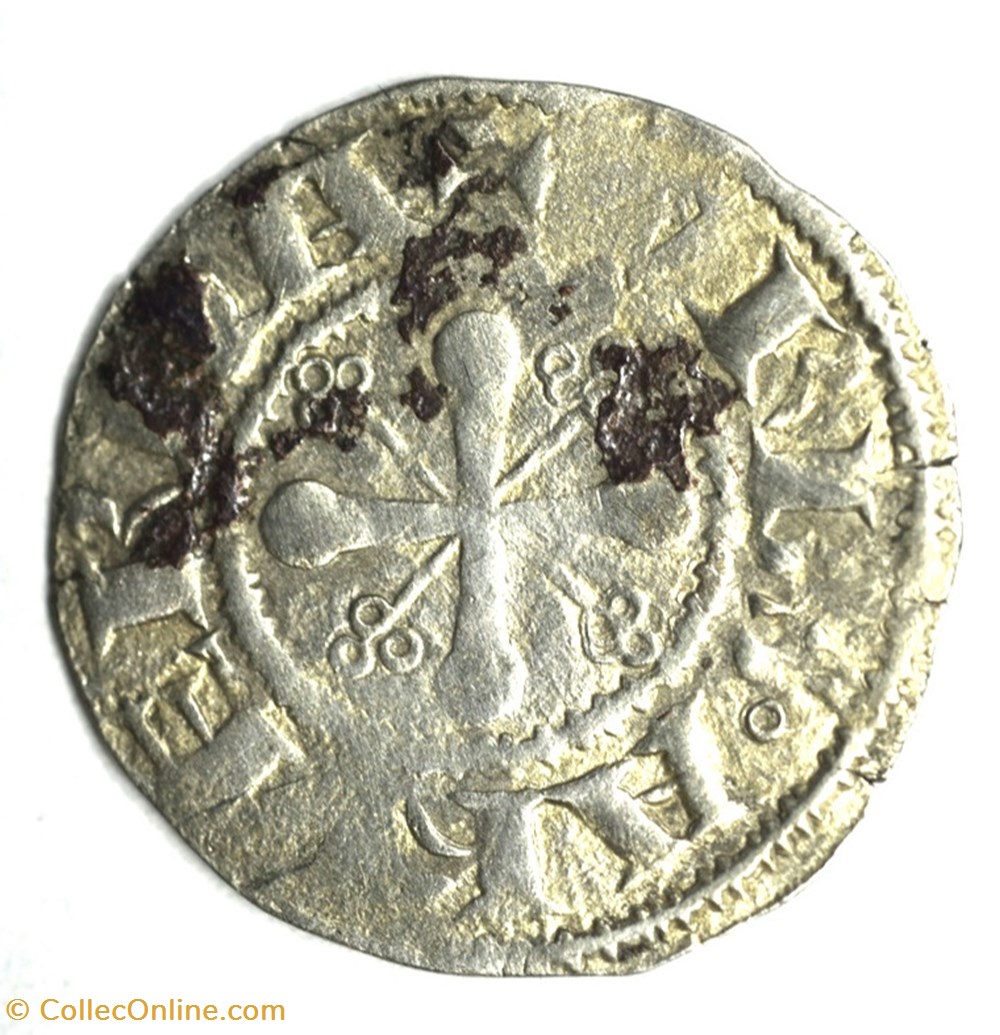 Auvergne Clermont Denier anonyme monnaies europe medievale france feodales auvergne clermont denier anonyme