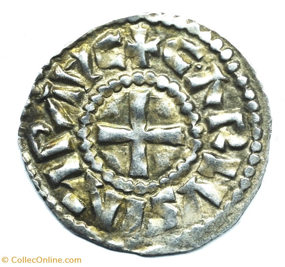 Berry Bourges Denier Charles III le Simple monnaies europe medievale france feodales berry bourges denier charles iii le simple