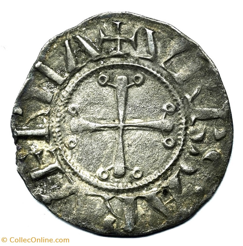 monnaies europe medievale france feodales auvergne clermont denier anonyme eveche de clermont