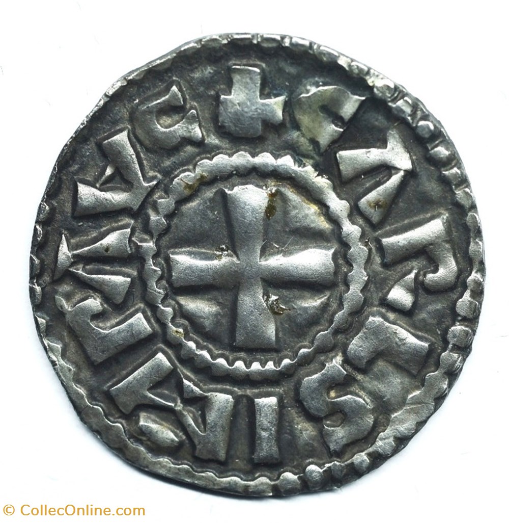 Berry Bourges Denier Charles III le Simple monnaies europe medievale france feodales berry bourges denier charles iii le simple