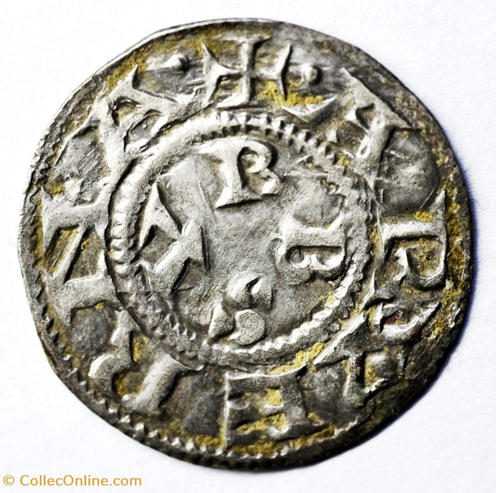 monnaies europe medievale france feodales auvergne clermont denier anonyme eveche de clermont