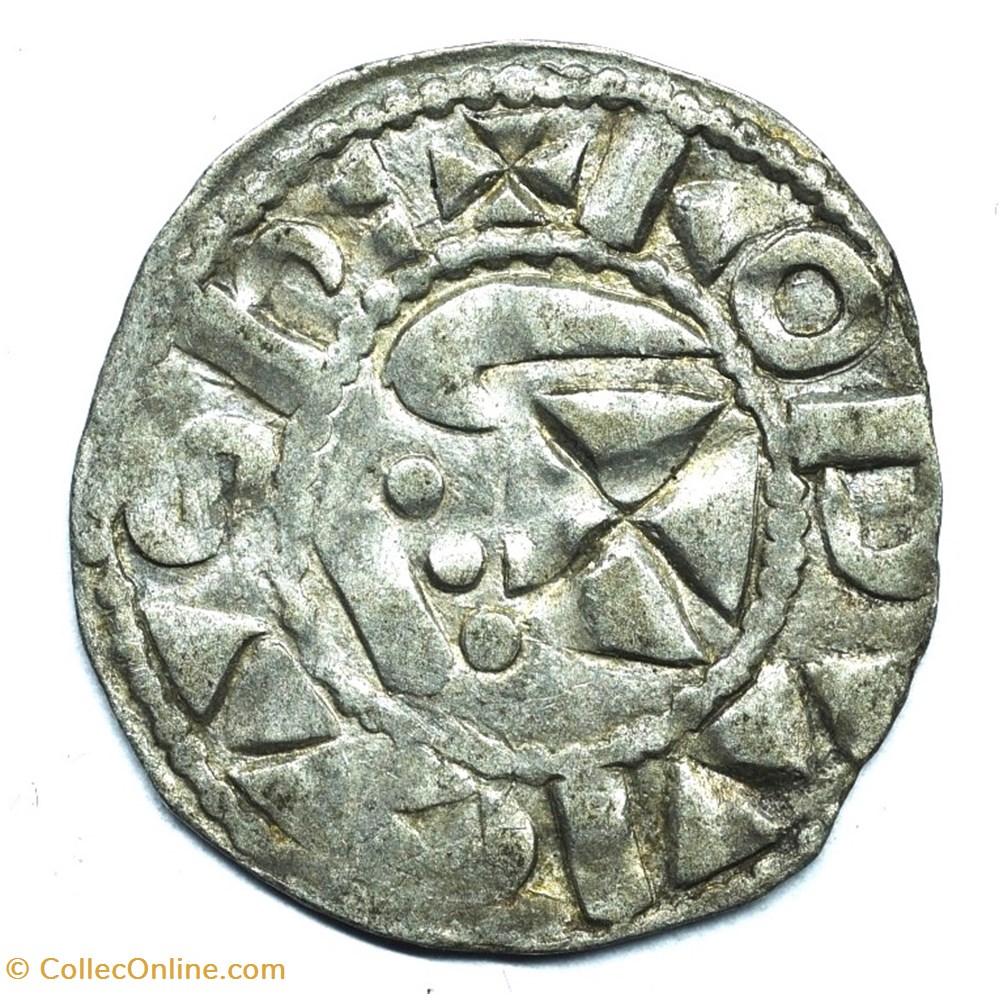 Nivernais Nevers Denier immobilisé au nom de Louis IV d'Outremer monnaies europe medievale france feodales nivernais nevers denier immobilise au nom de louis iv outremer
