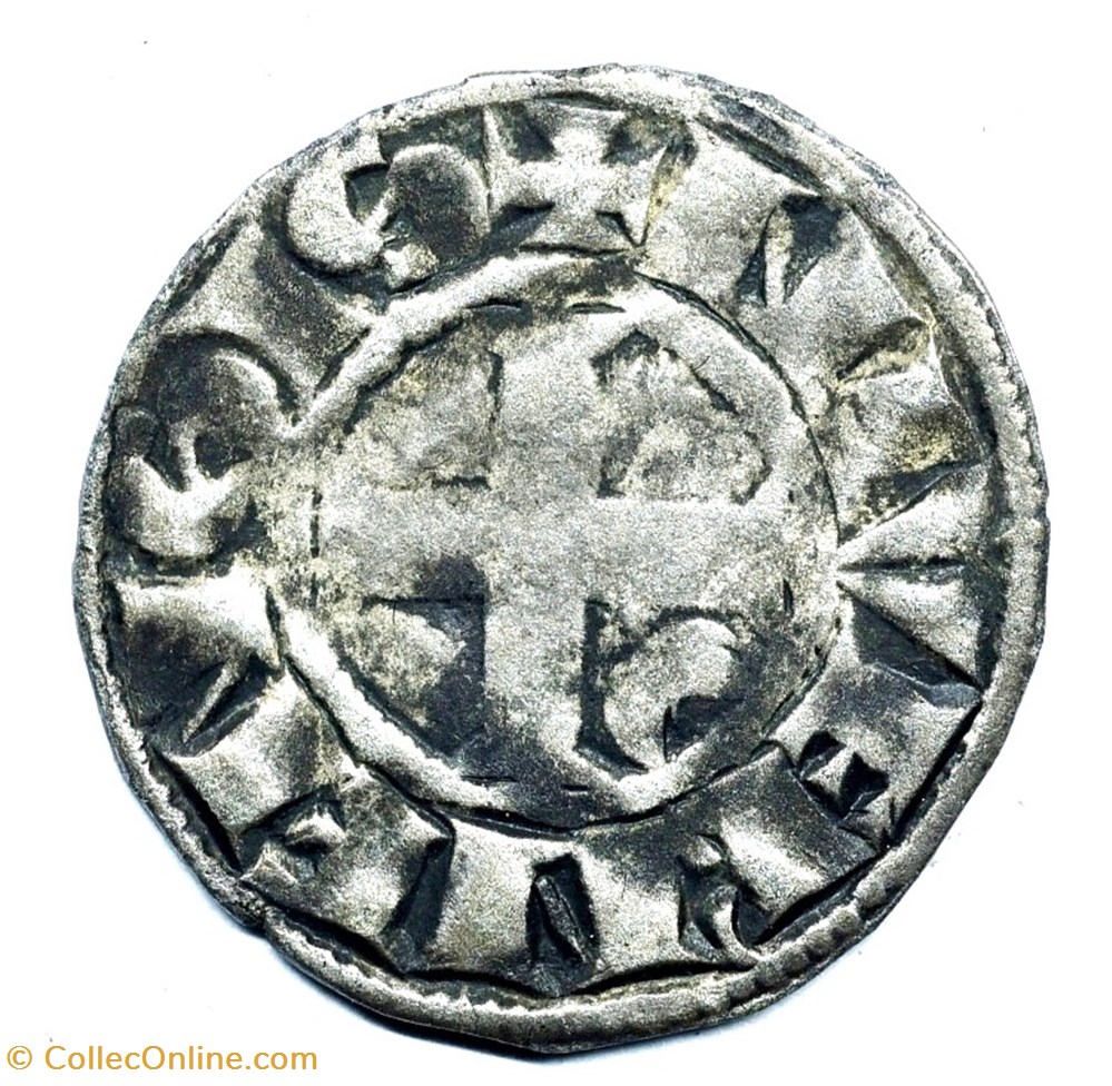 Nivernais Nevers Denier Eudes de Bourgogne monnaies europe medievale france feodales nivernais nevers denier eudes de bourgogne