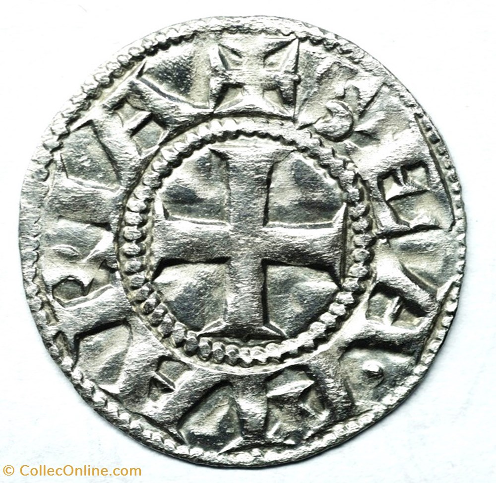 Auvergne Clermont Denier anonyme Evêché de clermont monnaies europe medievale france feodales auvergne clermont denier anonyme eveche de clermont