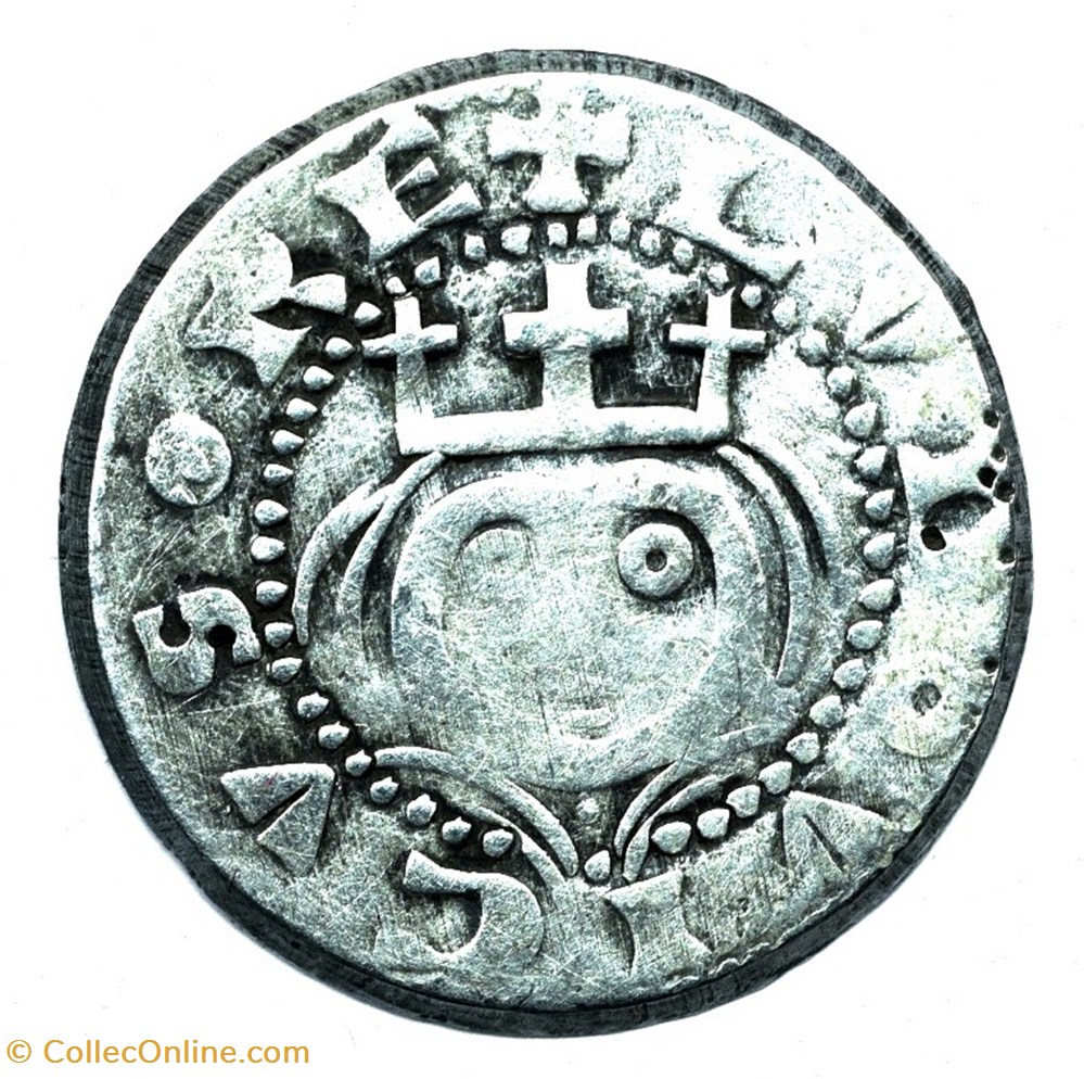 Picardie Évêché de Laon Denier Imitation ou faux du denier d'association entre Louis VII et l'évêque monnaies europe medievale france feodales picardie eveche de laon denier imitation ou faux du denier association entre louis vii et eveque