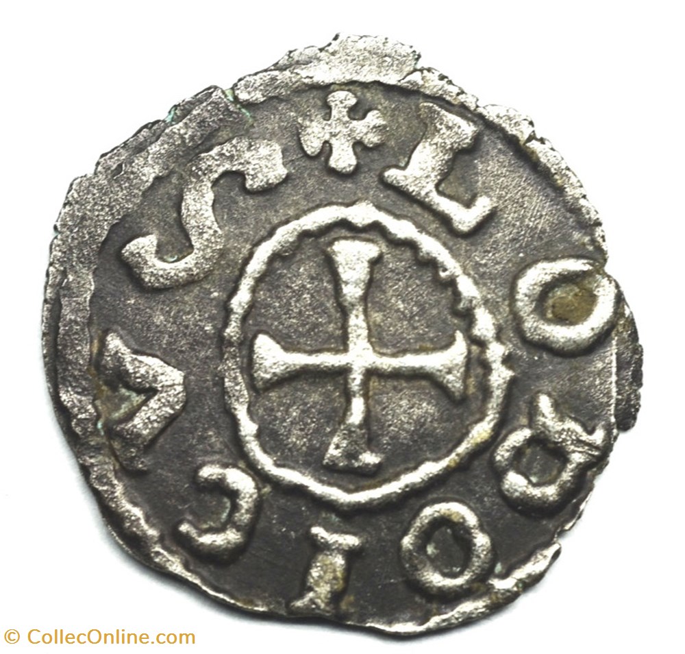 Angoumois Comté d'Angoulème Denier anonyme Faux barbare monnaies europe medievale france feodales angoumois comte angouleme denier anonyme faux barbare