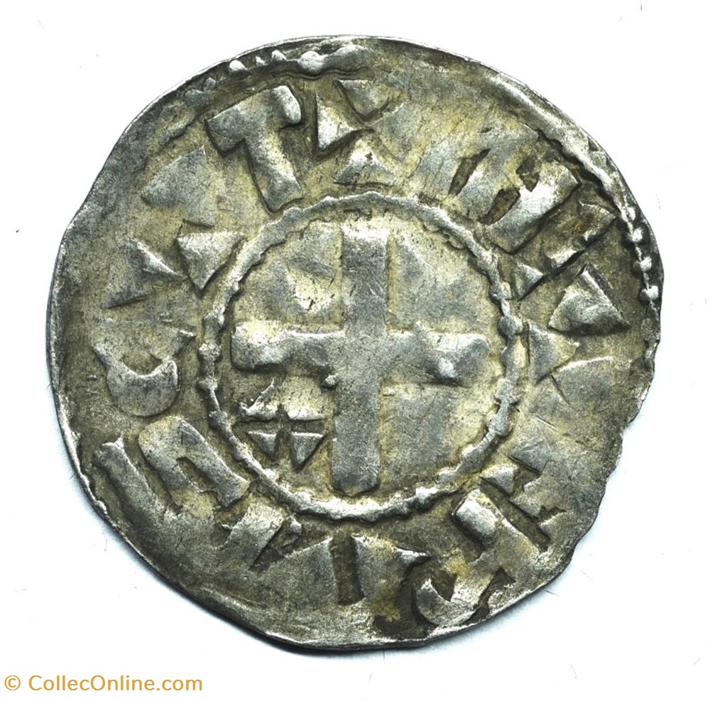 Nivernais Nevers Denier immobilisé au nom de Louis IV d'Outremer monnaies europe medievale france feodales nivernais nevers denier immobilise au nom de louis iv outremer