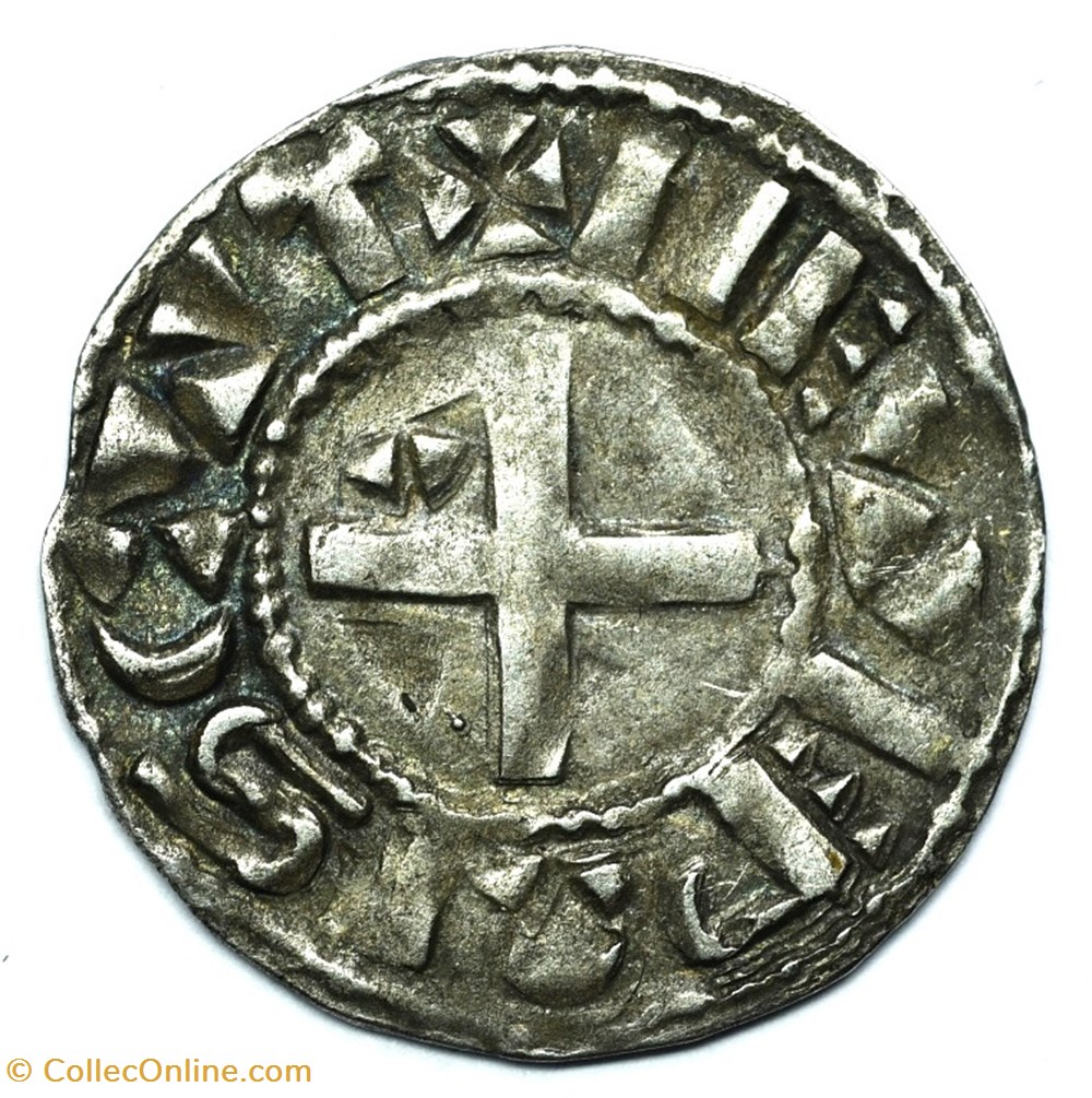 Nivernais Nevers Denier immobilisé au nom de Louis IV d'Outremer monnaies europe medievale france feodales nivernais nevers denier immobilise au nom de louis iv outremer