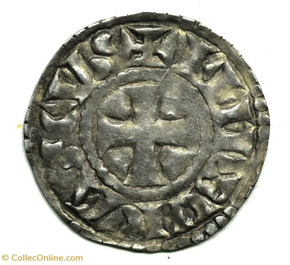 monnaies europe medievale france feodales limousin limoges denier anonyme au type eudes legende retrograde