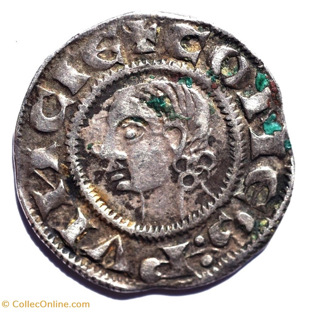 monnaies europe medievale france feodales provence comte de provence marseille denier ou demi gros charles i anjou