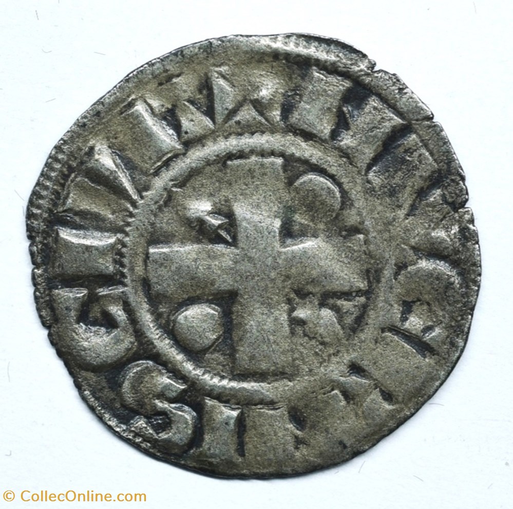 Nivernais Nevers Denier Gui II de Forez monnaies europe medievale france feodales nivernais nevers denier gui ii de forez