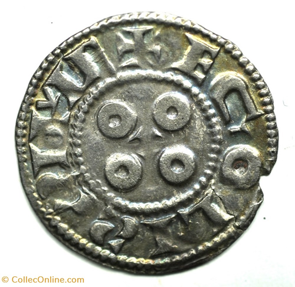 Angoumois Comté d'Angoulème Denier anonyme monnaies europe medievale france feodales angoumois comte angouleme denier anonyme