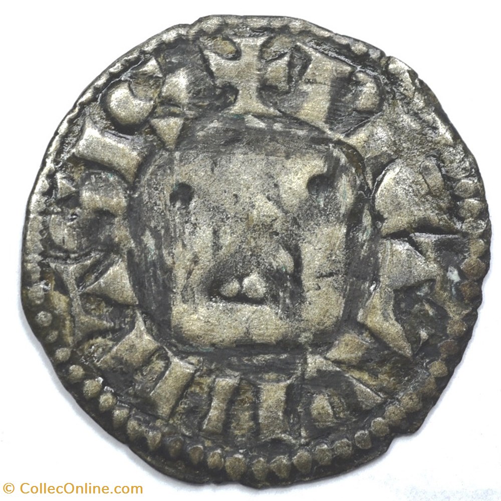 Poitou Comté de poitiers Obole Alphonse de France monnaies europe medievale feodales poitou comte de poitiers obole alphonse de france