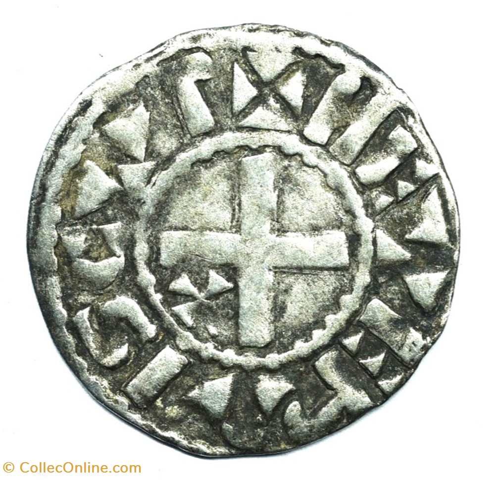 Nivernais Nevers Denier immobilisé au nom de Louis IV d'Outremer monnaies europe medievale france feodales nivernais nevers denier immobilise au nom de louis iv outremer