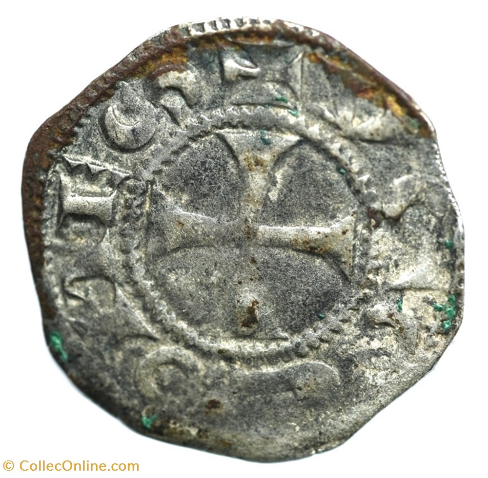 Languedoc Rodez Denier Hugues II monnaies europe medievale france feodales languedoc rodez denier hugues ii