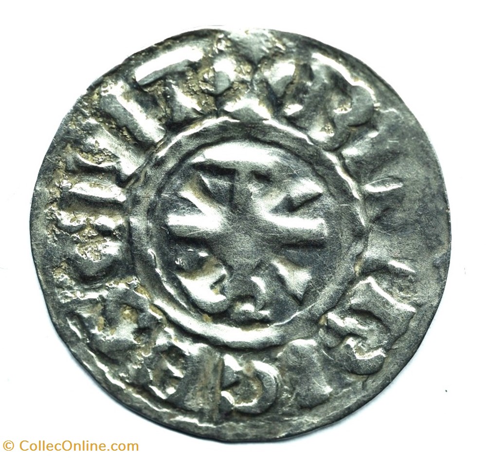 Berry Bourges Denier Lothaire II monnaies europe medievale france carolingiennes berry bourges denier lothaire ii