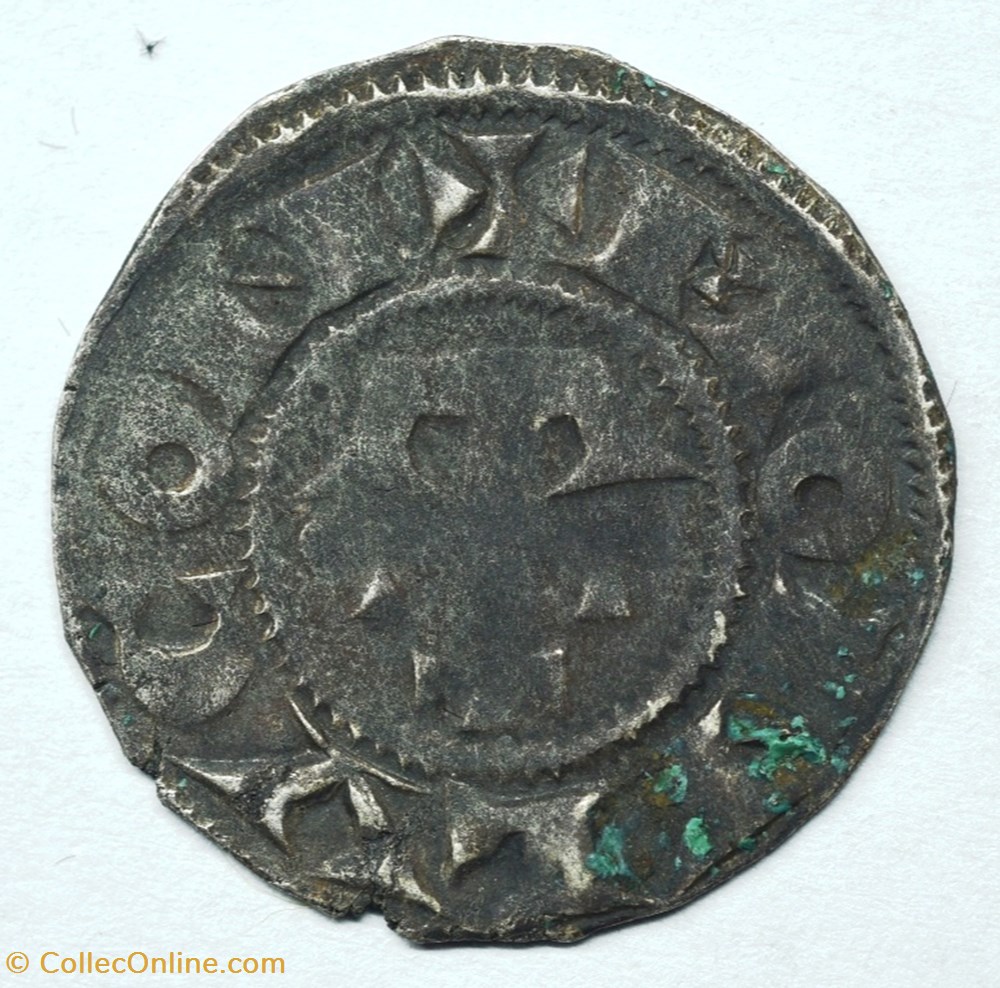 Bourbonnais Montluçon Denier Gui de Dampierre monnaie france feodale bourbonnais montlucon denier gui de dampierre