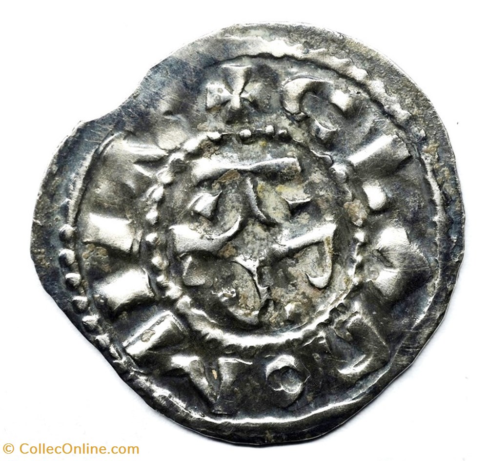 Auvergne Clermont Denier Charles II monnaies europe medievale france feodales auvergne clermont denier charles ii