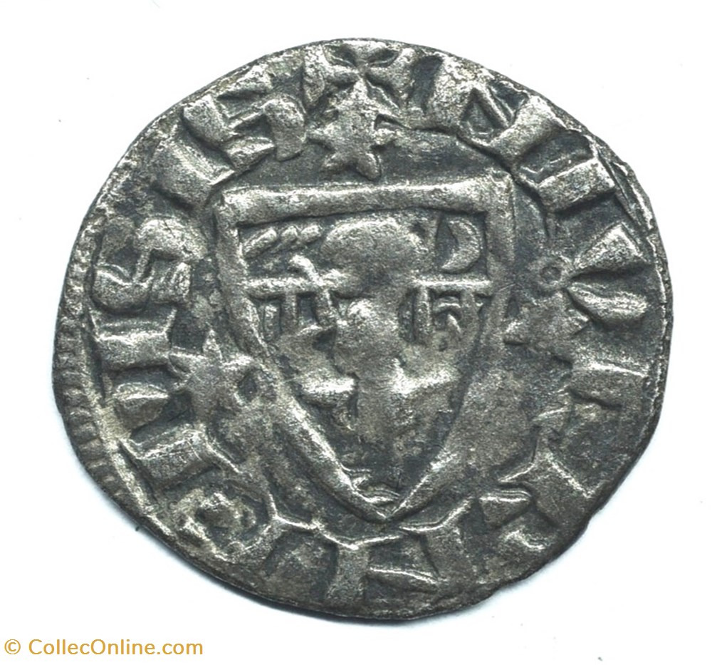 Nivernais Nevers Obole Robert de Dampierre monnaies europe medievale france feodales nivernais nevers obole robert de dampierre