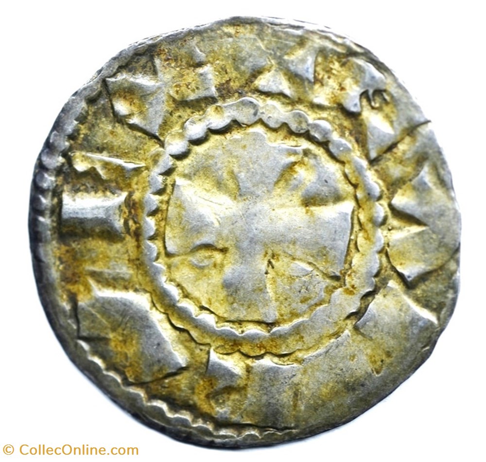 monnaies europe medievale france feodales auvergne clermont denier charles ii