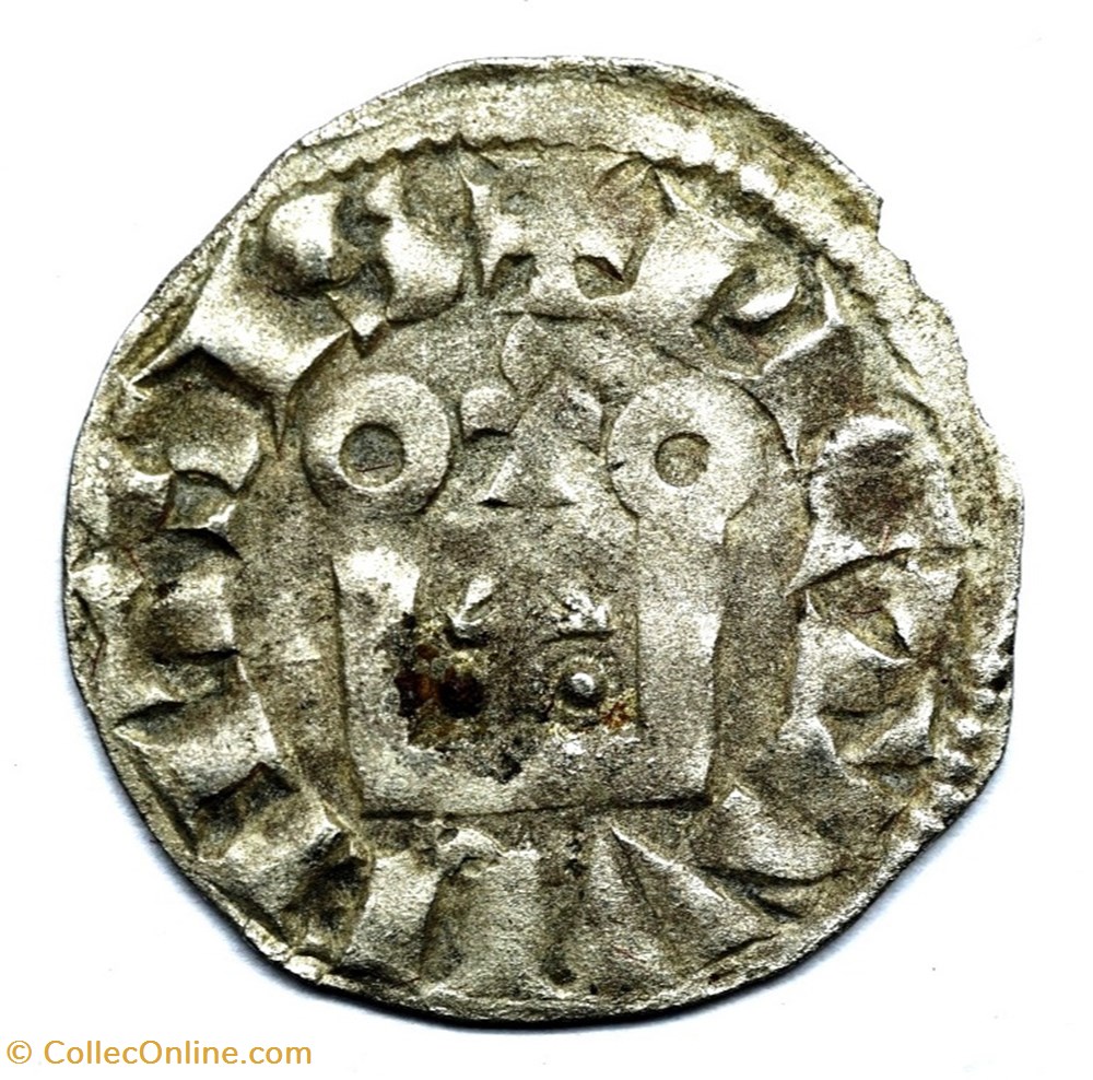 Poitou Comté de poitiers DenierAlphonse de France monnaies europe medievale feodales poitou comte de poitiers denieralphonse de france