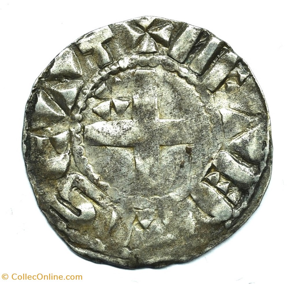 Nivernais Nevers Denier immobilisé au nom de Louis IV d'Outremer monnaies europe medievale france feodales nivernais nevers denier immobilise au nom de louis iv outremer