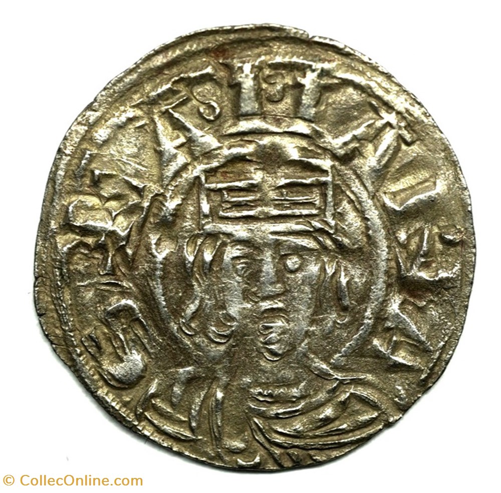 Auvergne Clermont Denier Variété sans besant monnaies europe medievale france feodales auvergne clermont denier variete sans besant