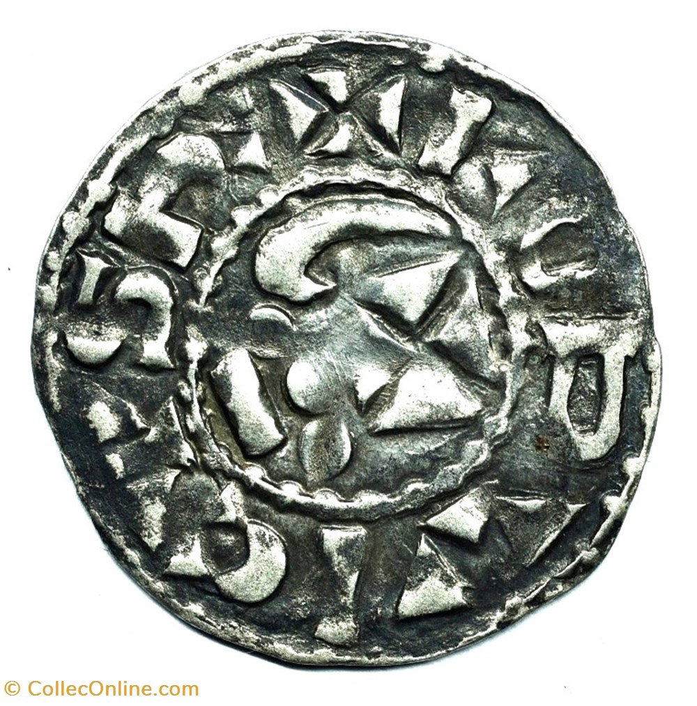 Nivernais Nevers Denier immobilisé au nom de Louis IV d'Outremer monnaies europe medievale france feodales nivernais nevers denier immobilise au nom de louis iv outremer