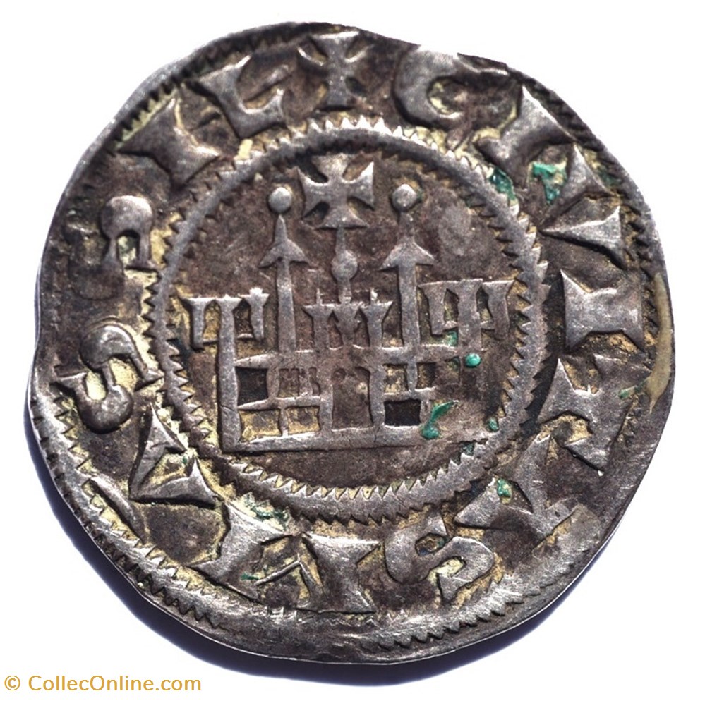 monnaies europe medievale france feodales provence comte de provence marseille denier ou demi gros charles i anjou