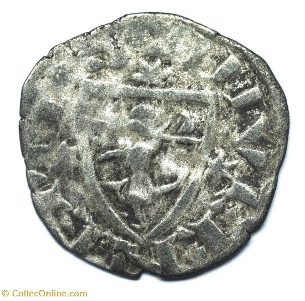 Nivernais Nevers Obole Robert de Dampierre monnaies europe medievale france feodales nivernais nevers obole robert de dampierre