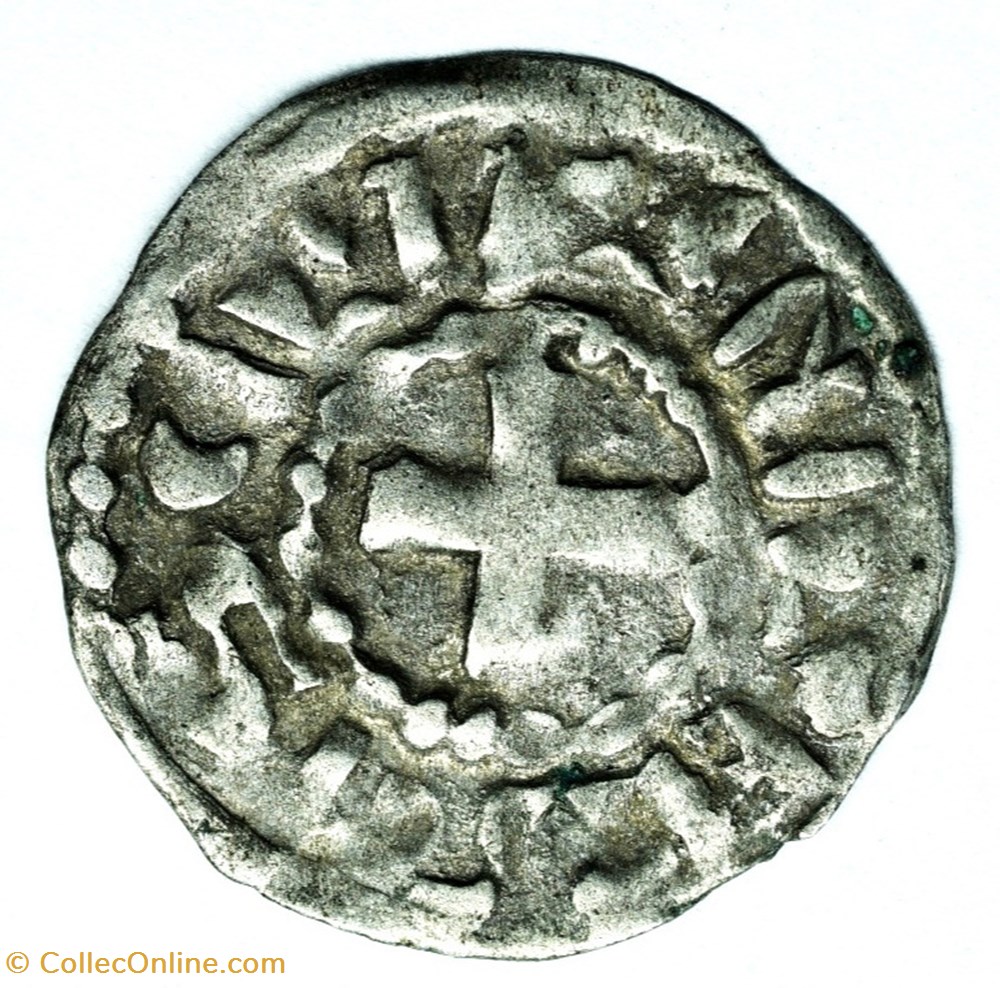 Nivernais Nevers Obole immobilisé au nom de Louis IV d'Outremer monnaies europe medievale france feodales nivernais nevers obole immobilise au nom de louis iv outremer