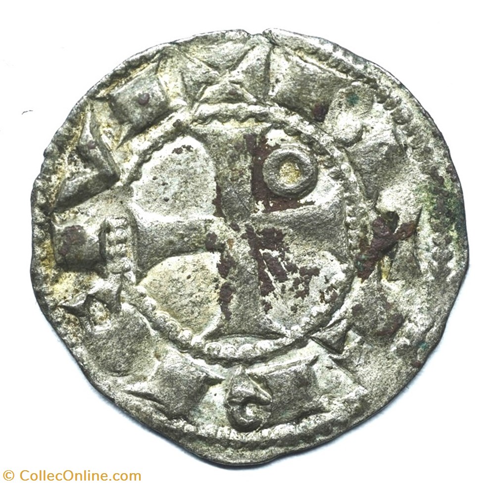 Languedoc Béziers Denier Roger II monnaies europe medievale france feodales languedoc beziers denier roger ii