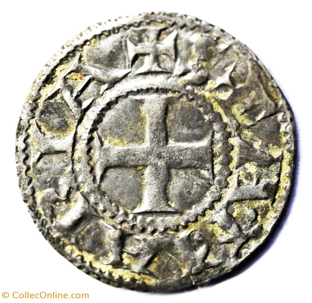 monnaies europe medievale france feodales auvergne clermont denier anonyme eveche de clermont
