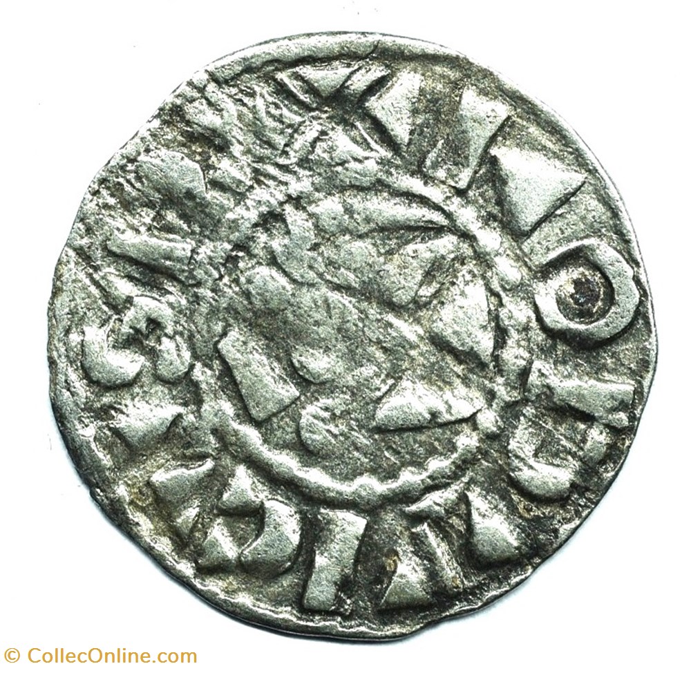 Nivernais Nevers Denier immobilisé au nom de Louis IV d'Outremer monnaies europe medievale france feodales nivernais nevers denier immobilise au nom de louis iv outremer