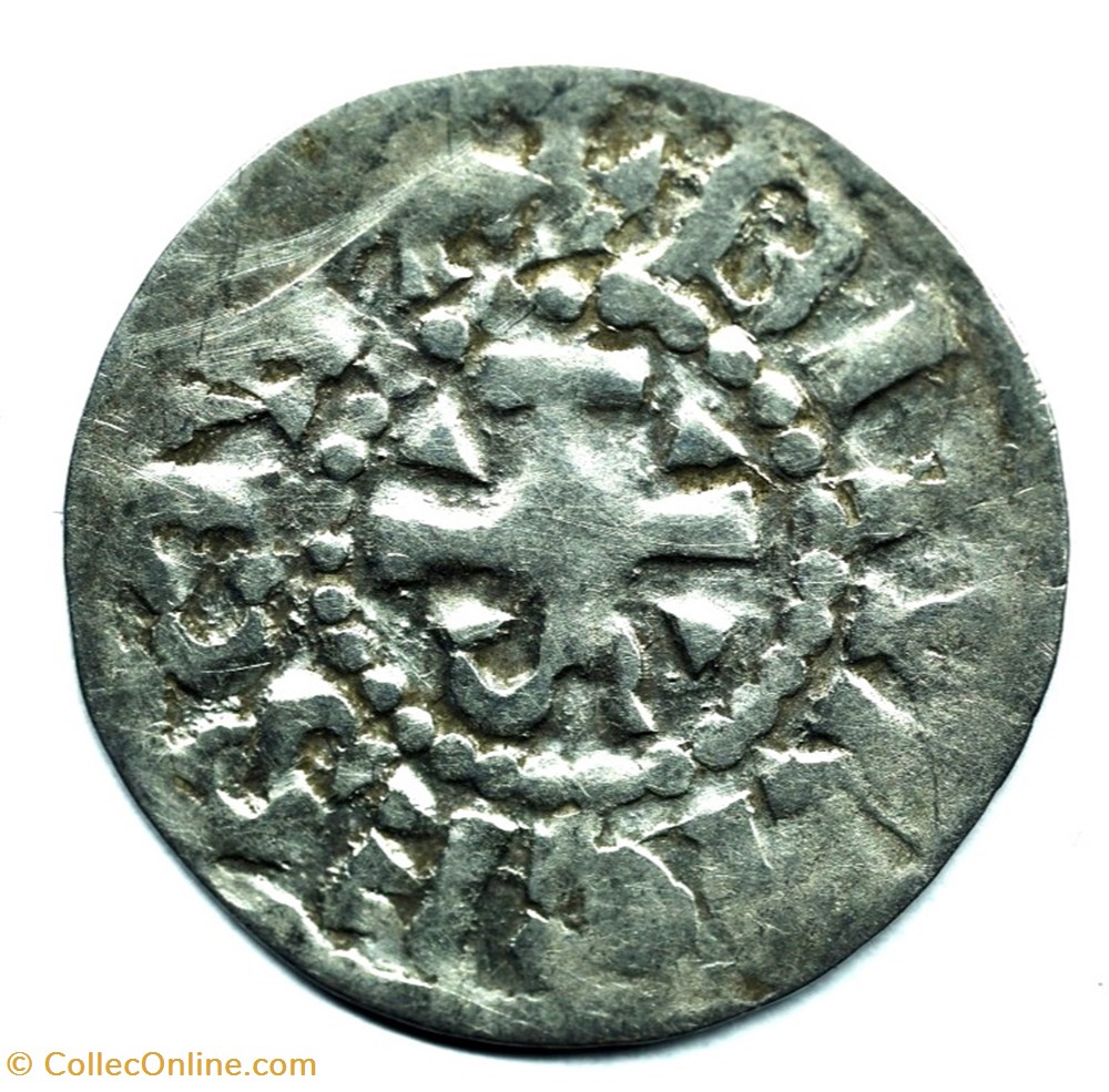 Berry Bourges Denier Lothaire II monnaies europe medievale france carolingiennes berry bourges denier lothaire ii