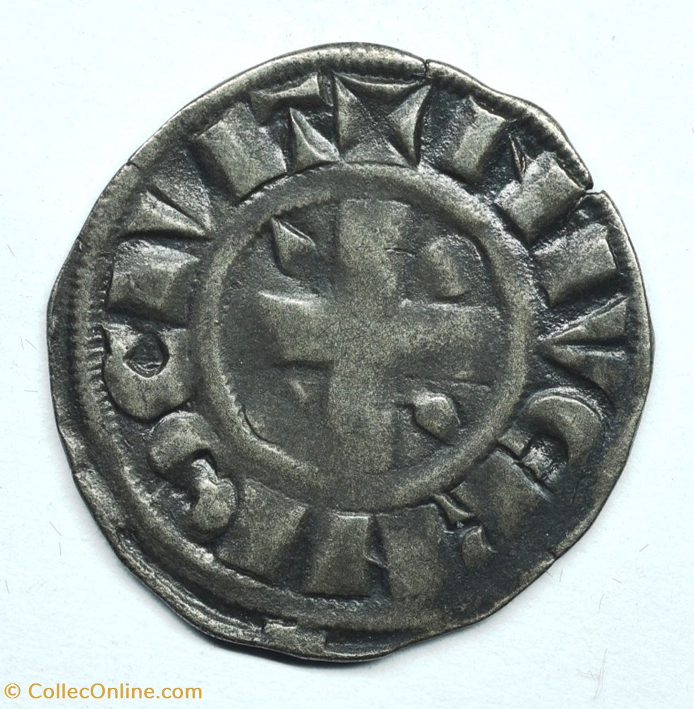 Nivernais Nevers Denier Gui II de Forez monnaies europe medievale france feodales nivernais nevers denier gui ii de forez