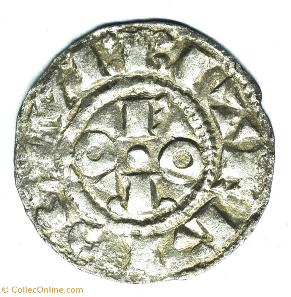 Languedoc Béziers Denier Roger I monnaies europe medievale france feodales languedoc beziers denier roger i