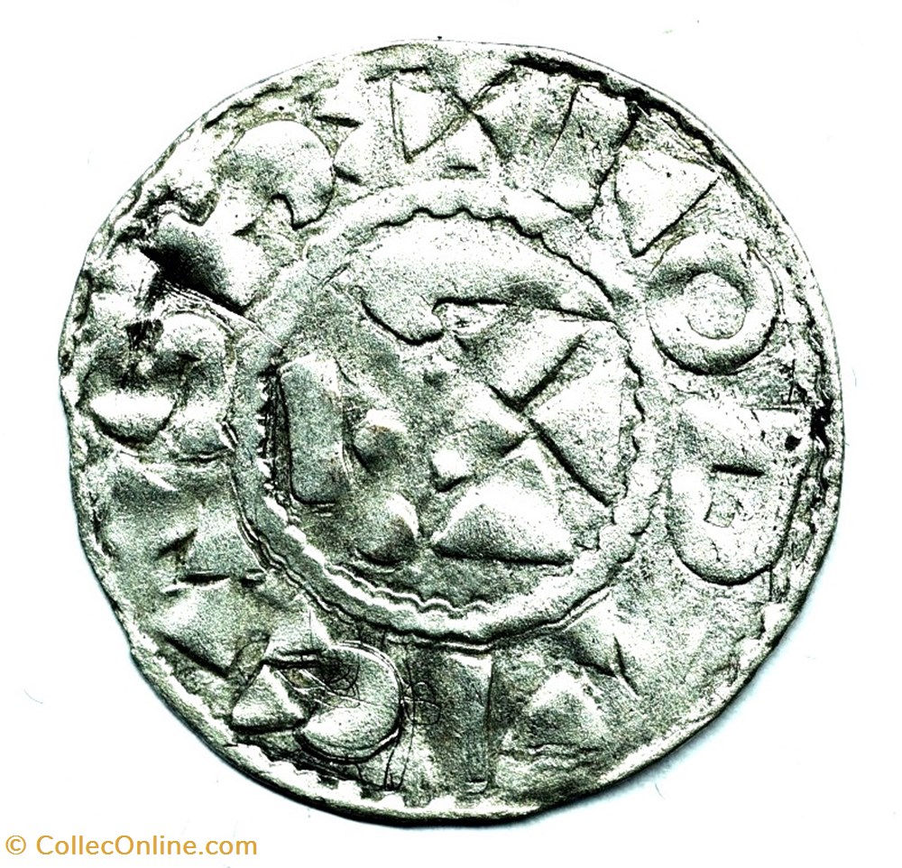 Nivernais Nevers Denier immobilisé au nom de Louis IV d'Outremer monnaies europe medievale france feodales nivernais nevers denier immobilise au nom de louis iv outremer