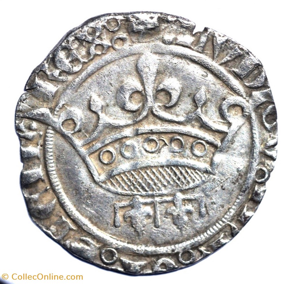 monnaies europe medievale france feodales provence comte de provence gros a la couronne louis ii anjou