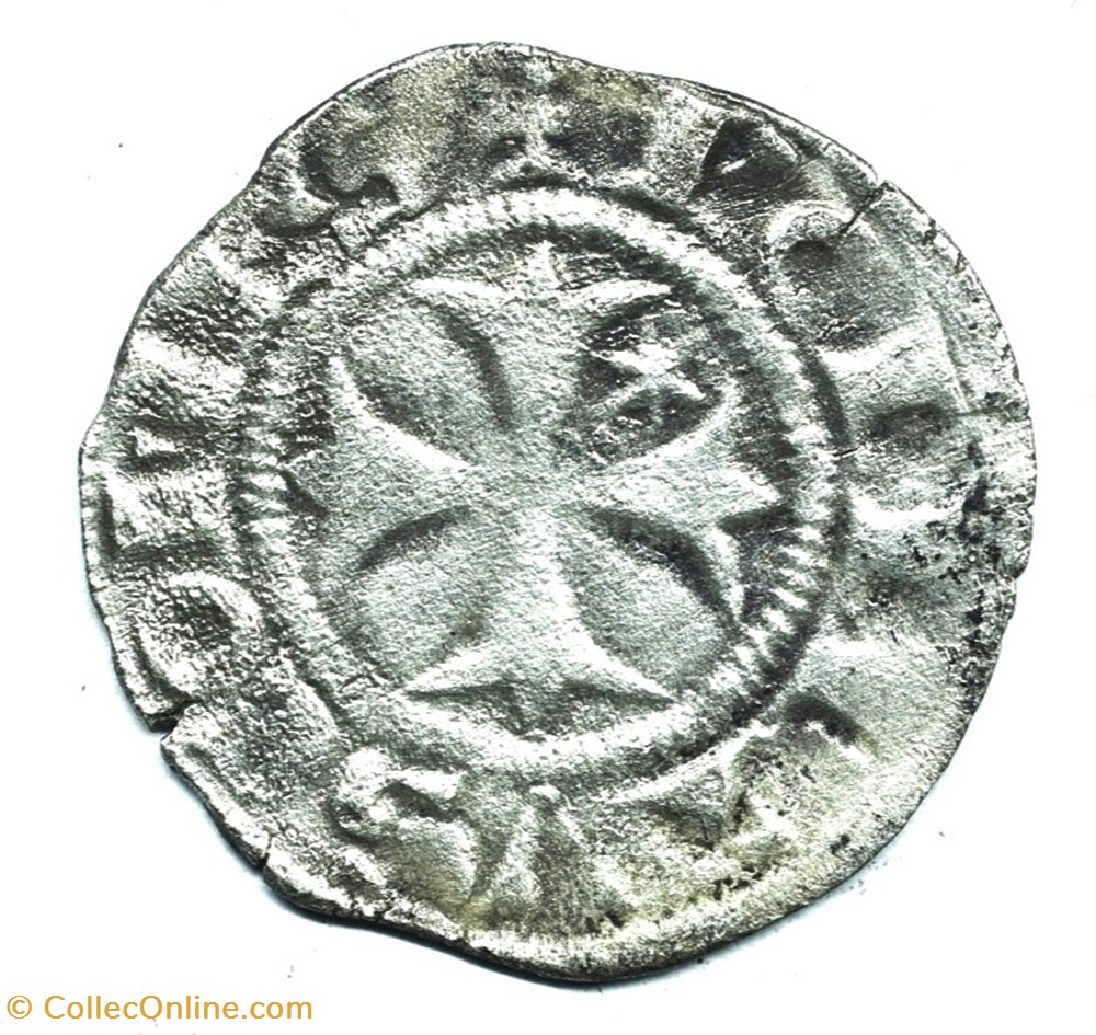 Nivernais Nevers Denier Robert de Dampierre monnaies europe medievale france feodales nivernais nevers denier robert de dampierre