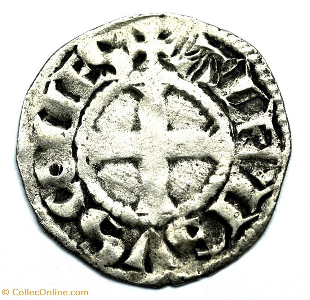 Poitou Comté de poitiers DenierAlphonse de France monnaies europe medievale feodales poitou comte de poitiers denieralphonse de france