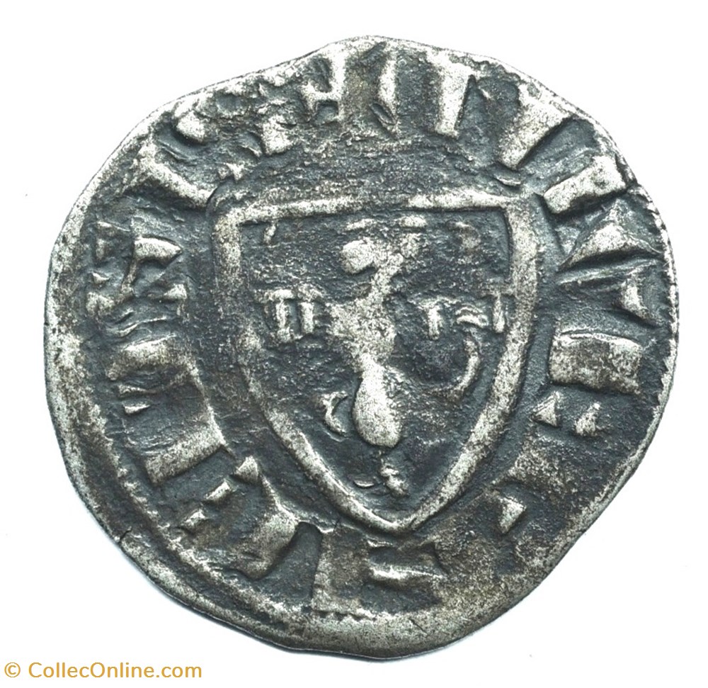 Nivernais Nevers Denier Robert de Dampierre monnaies europe medievale france feodales nivernais nevers denier robert de dampierre